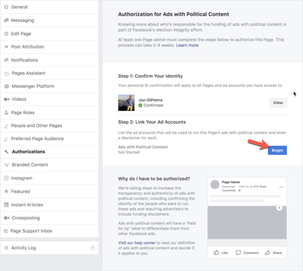 facebook authorization - connect ad accounts 1